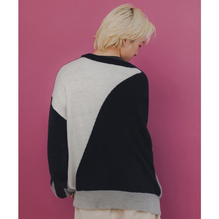 落書き調Parityキャラジャガードニットプルオーバー | ScoLar | 詳細画像4 