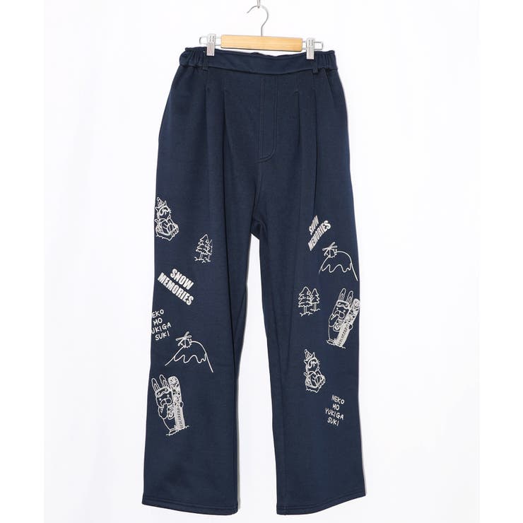 ラビルとネコのスノーメモリー裏起毛パンツ | ScoLar | 詳細画像23 