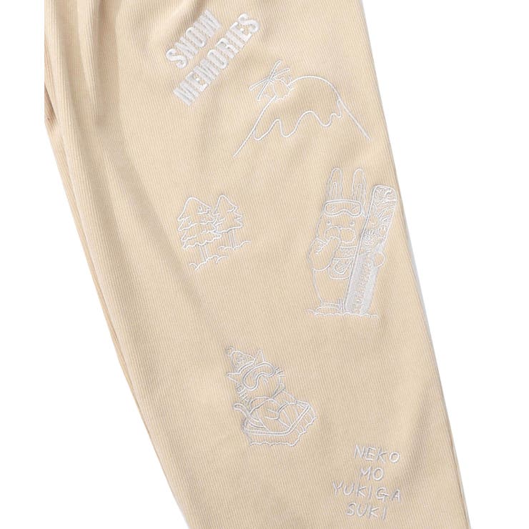 ラビルとネコのスノーメモリー裏起毛パンツ | ScoLar | 詳細画像26 