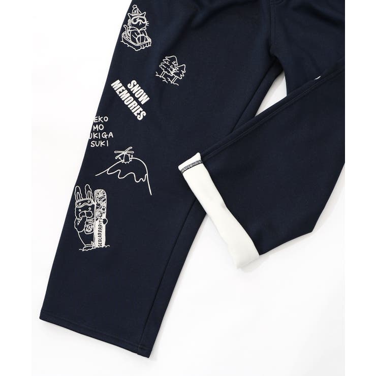 ラビルとネコのスノーメモリー裏起毛パンツ | ScoLar | 詳細画像29 