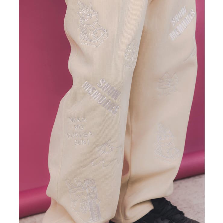 ラビルとネコのスノーメモリー裏起毛パンツ | ScoLar | 詳細画像11 