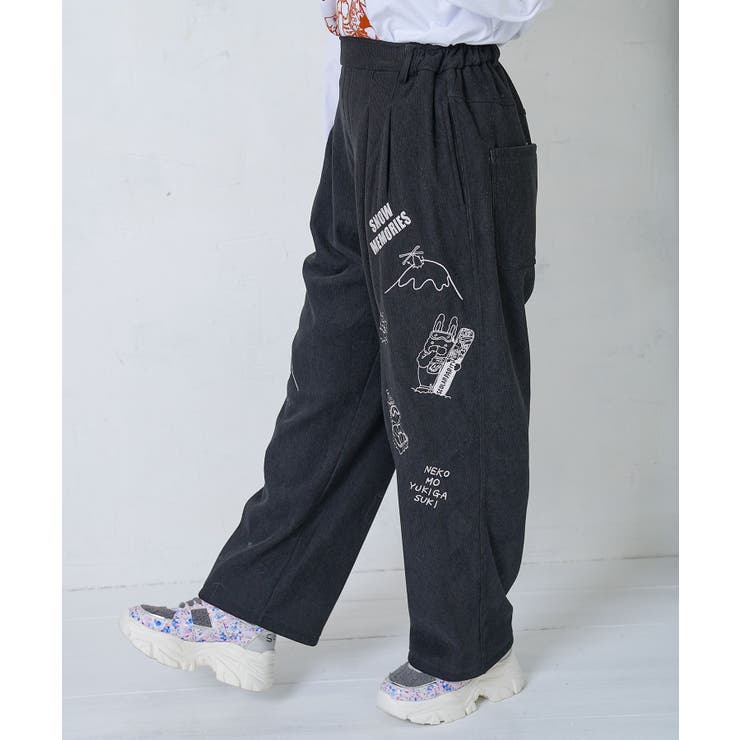 ラビルとネコのスノーメモリー裏起毛パンツ | ScoLar | 詳細画像16 