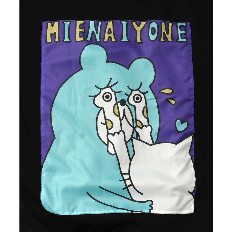 ネコとクマとチンアナゴ柄 リメイク風裏起毛パーカー | ScoLar | 詳細画像9 