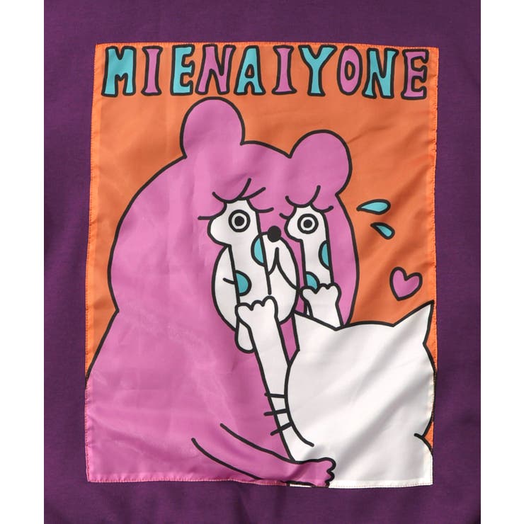 ネコとクマとチンアナゴ柄 リメイク風裏起毛パーカー | ScoLar | 詳細画像11 