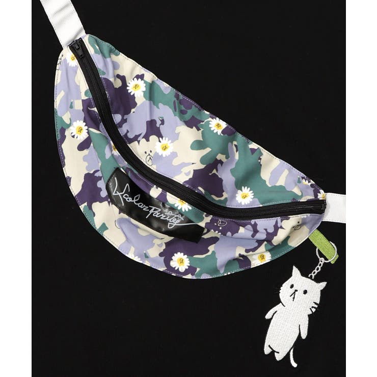 フェイクボディバッグ×ネコ刺繍付き裏毛プルオーバー | ScoLar | 詳細画像14 