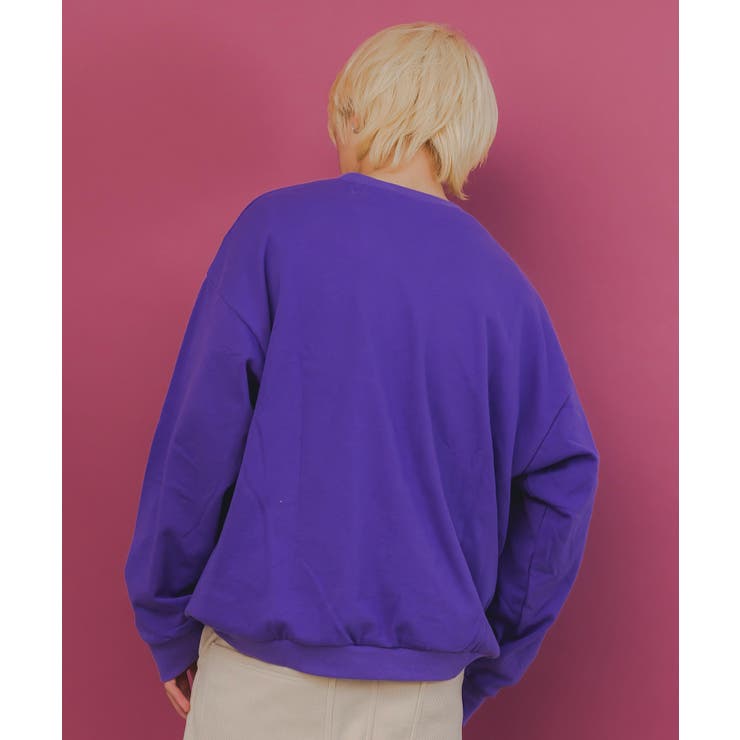 フェイクボディバッグ×ネコ刺繍付き裏毛プルオーバー | ScoLar | 詳細画像10 