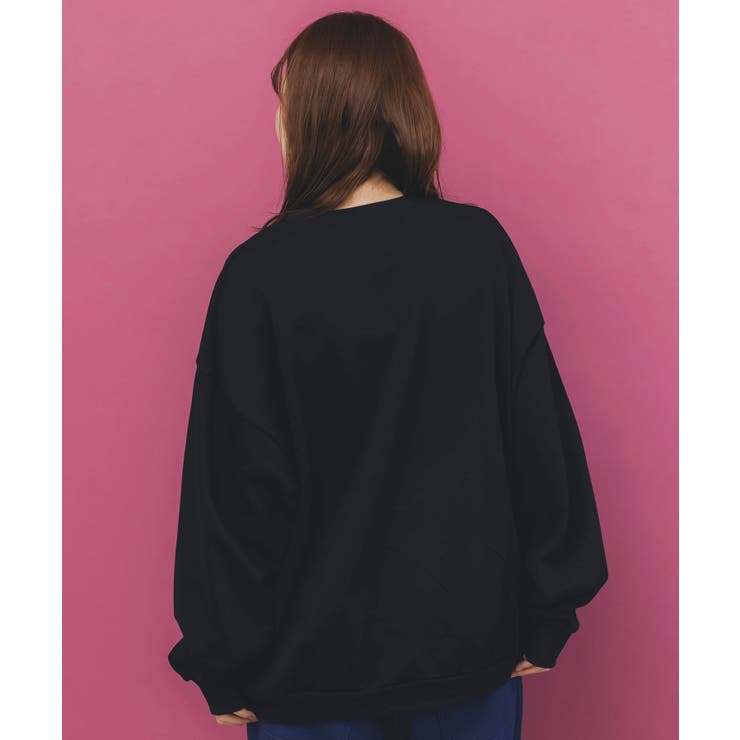 フェイクボディバッグ×ネコ刺繍付き裏毛プルオーバー | ScoLar | 詳細画像6 