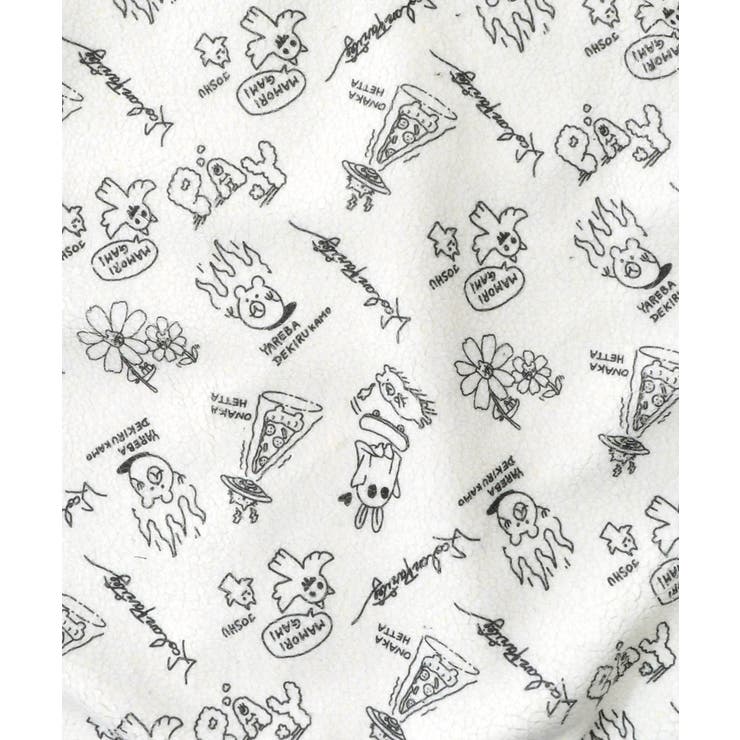 落書き調Parityキャラ厚手ボアハイネックブルゾン | ScoLar | 詳細画像18 