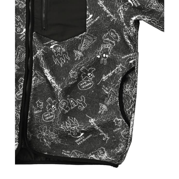 落書き調Parityキャラ厚手ボアハイネックブルゾン | ScoLar | 詳細画像23 