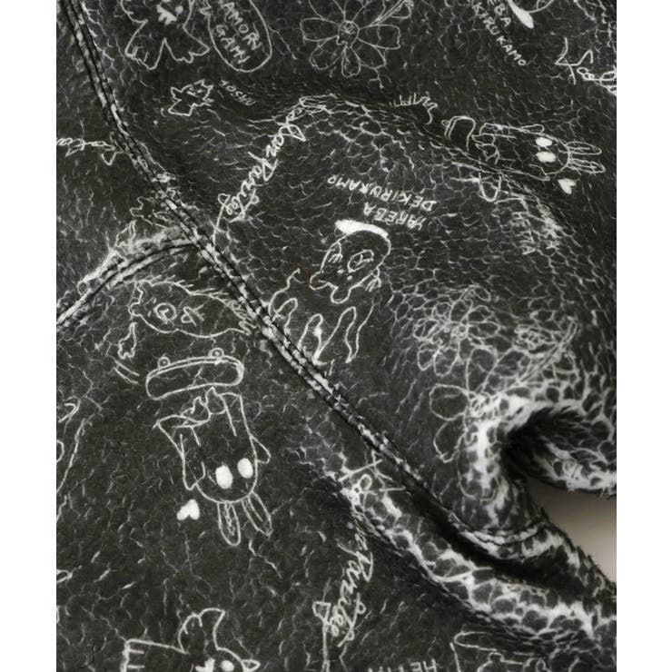 落書き調Parityキャラ厚手ボアハイネックブルゾン | ScoLar | 詳細画像25 