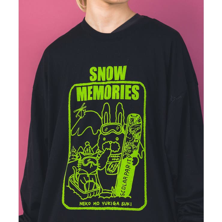 ラビルとネコのスノーメモリーズロンT | ScoLar | 詳細画像5 