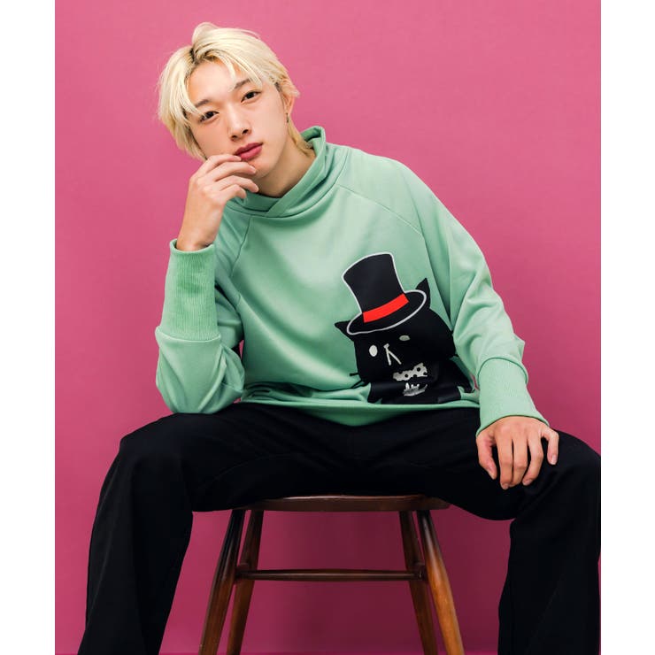 ネコ裏毛フード付きチュニック | ScoLar | 詳細画像5 