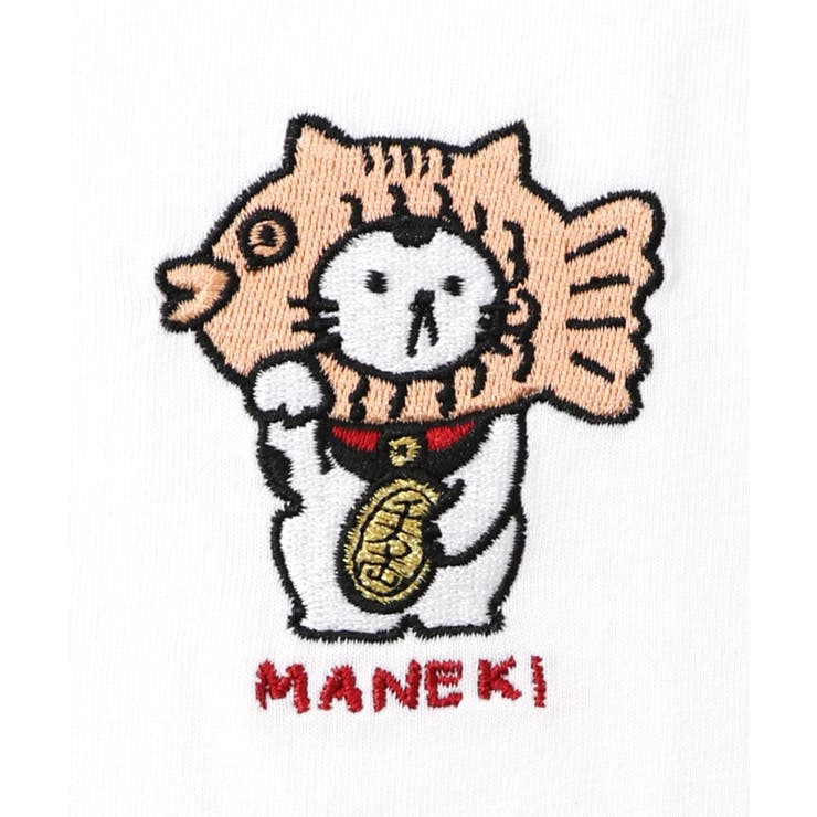 タイ焼き招きネコ刺繍ロンT | ScoLar | 詳細画像8 