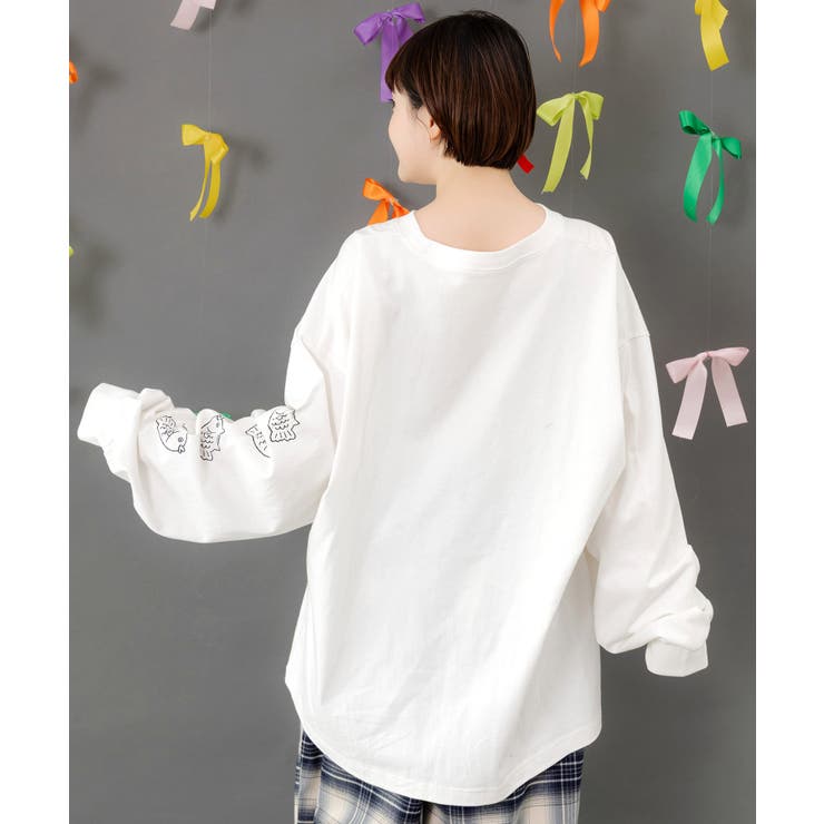 タイ焼き招きネコ刺繍ロンT | ScoLar | 詳細画像4 