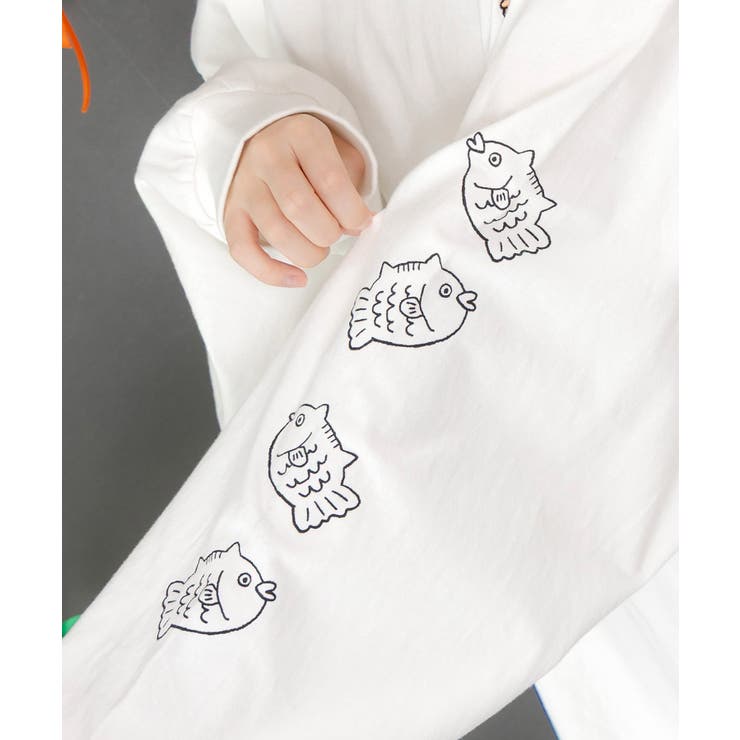 タイ焼き招きネコ刺繍ロンT | ScoLar | 詳細画像6 