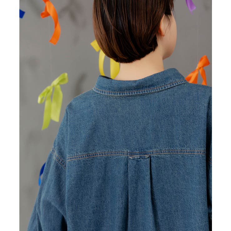 ラビルとネコのスノーメモリー刺繍デニムシャツ | ScoLar | 詳細画像11 