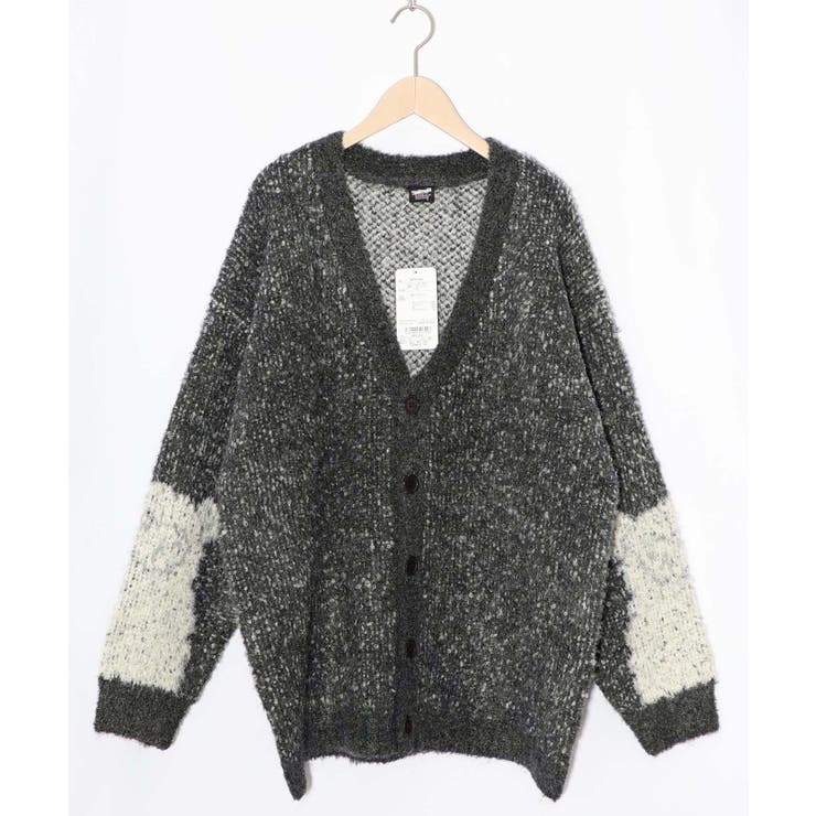 ブラック | ひつじネコのシャギーニットカーディガン | ScoLar