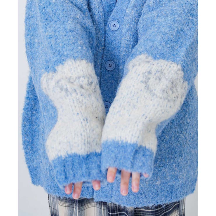 ひつじネコのシャギーニットカーディガン | ScoLar | 詳細画像4 