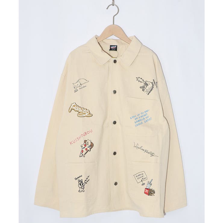 らくがき風ワッペンシャツジャケット | ScoLar | 詳細画像16 
