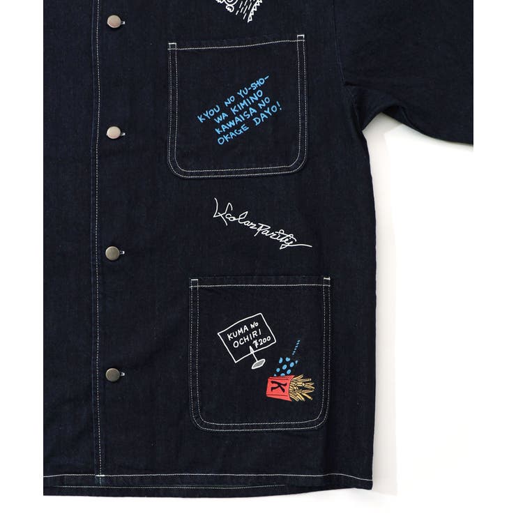 らくがき風ワッペンシャツジャケット | ScoLar | 詳細画像24 