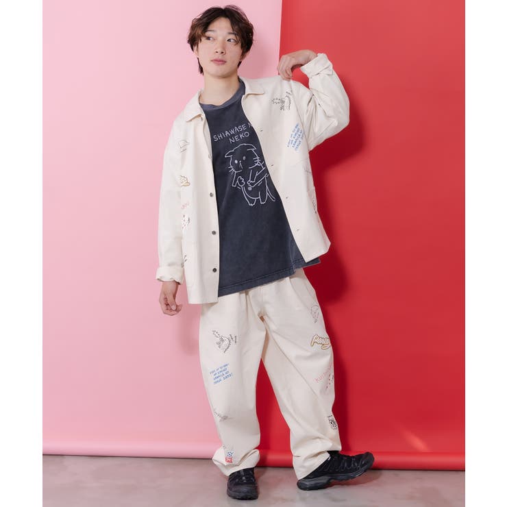 らくがき風ワッペンシャツジャケット | ScoLar | 詳細画像10 