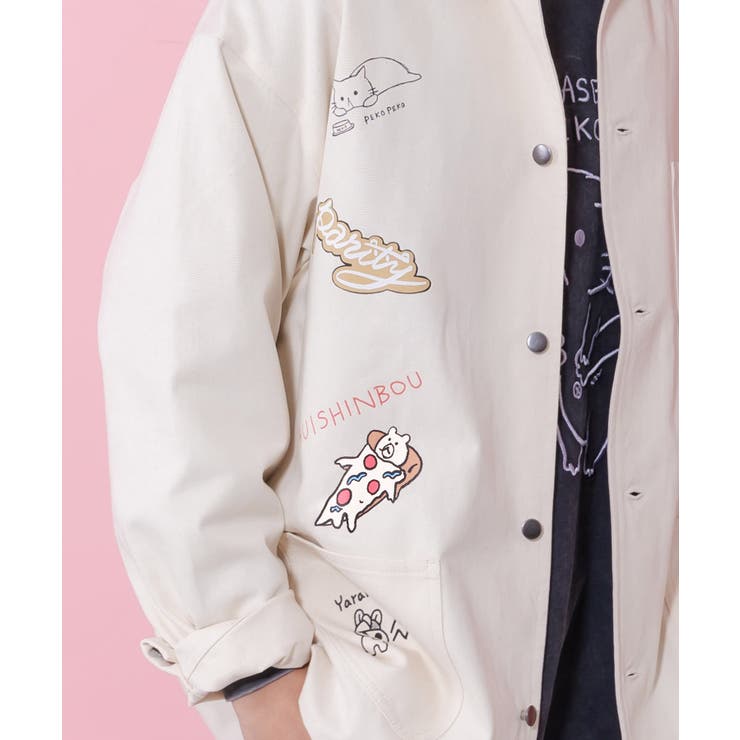 らくがき風ワッペンシャツジャケット | ScoLar | 詳細画像14 