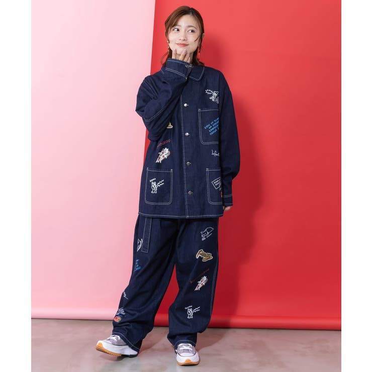 らくがき風ワッペンシャツジャケット | ScoLar | 詳細画像2 