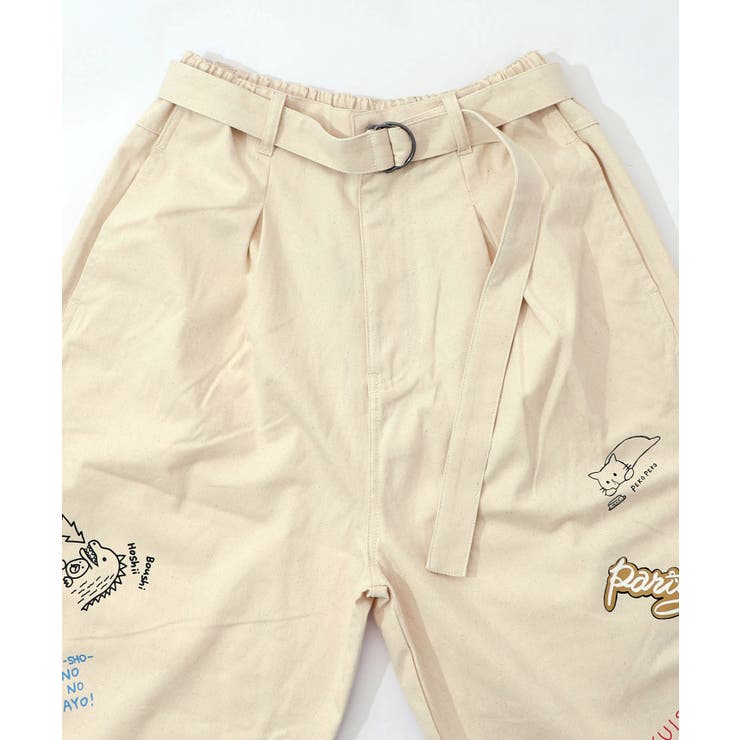 らくがき風ワッペンベルト付きパンツ | ScoLar | 詳細画像21 