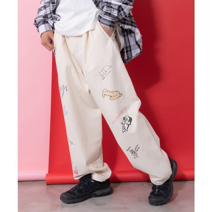 らくがき風ワッペンベルト付きパンツ | ScoLar | 詳細画像12 