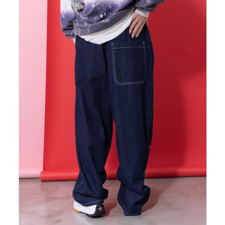 らくがき風ワッペンベルト付きパンツ | ScoLar | 詳細画像5 