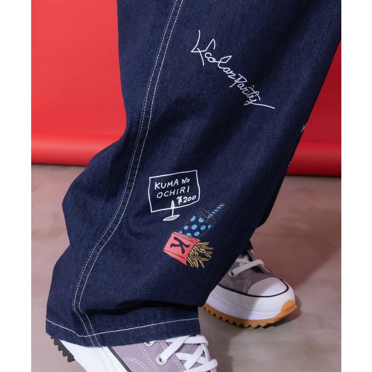 らくがき風ワッペンベルト付きパンツ | ScoLar | 詳細画像8 