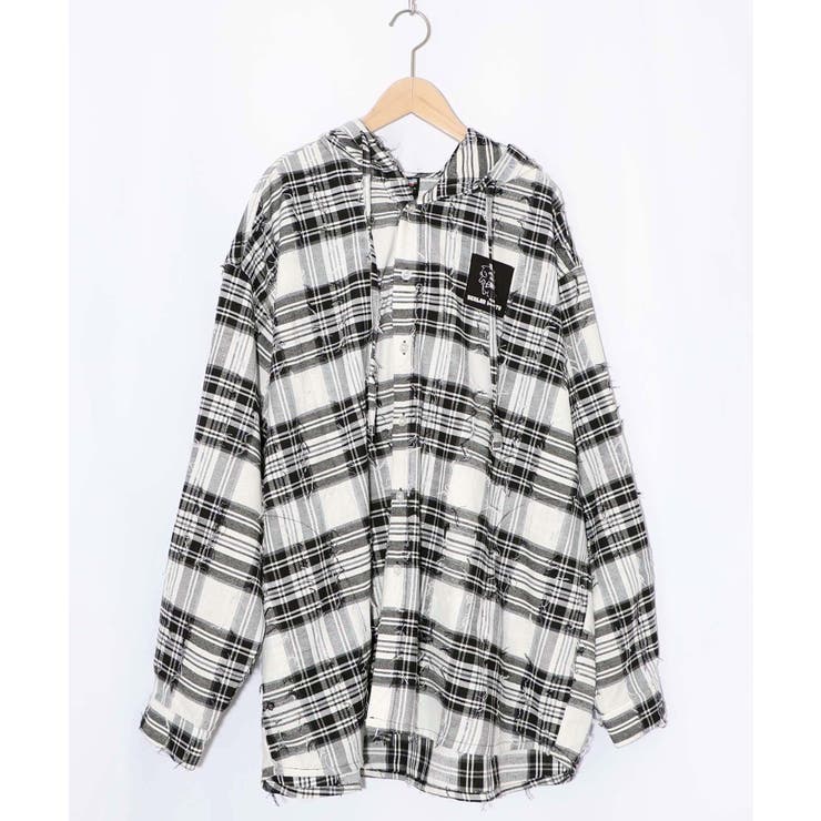 正月太りネコ柄デニムorチェックシャツパーカー | ScoLar | 詳細画像21 