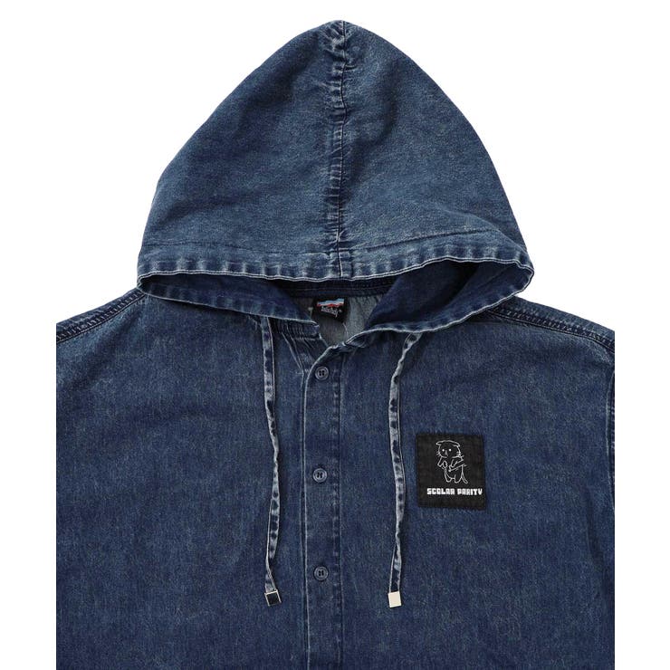 正月太りネコ柄デニムorチェックシャツパーカー | ScoLar | 詳細画像29 