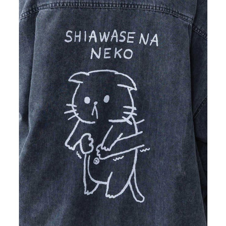 正月太りネコ柄デニムorチェックシャツパーカー | ScoLar | 詳細画像20 