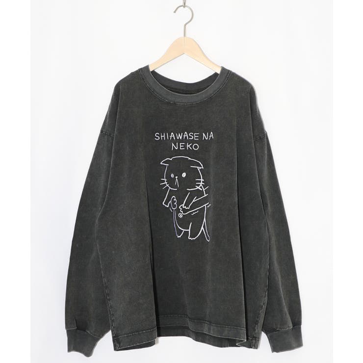 正月太りネコ柄刺繍ヴィンテージ風プルオーバー | ScoLar | 詳細画像9 