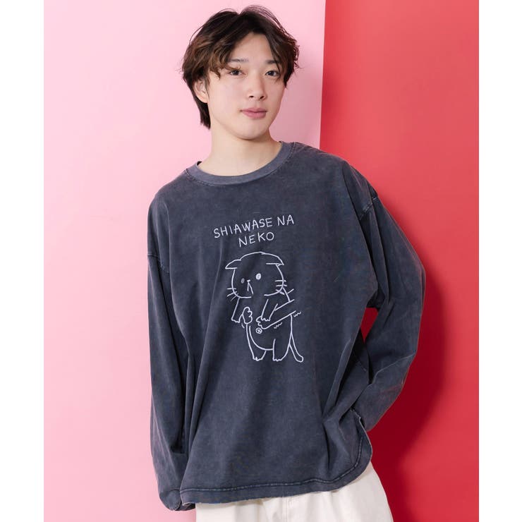 正月太りネコ柄刺繍ヴィンテージ風プルオーバー | ScoLar | 詳細画像2 