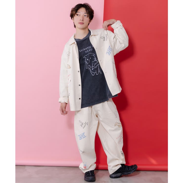 正月太りネコ柄刺繍ヴィンテージ風プルオーバー | ScoLar | 詳細画像8 