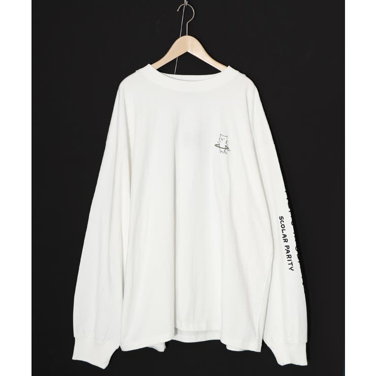 ネコの洗脳柄ロングスリーブTシャツ | ScoLar | 詳細画像13 