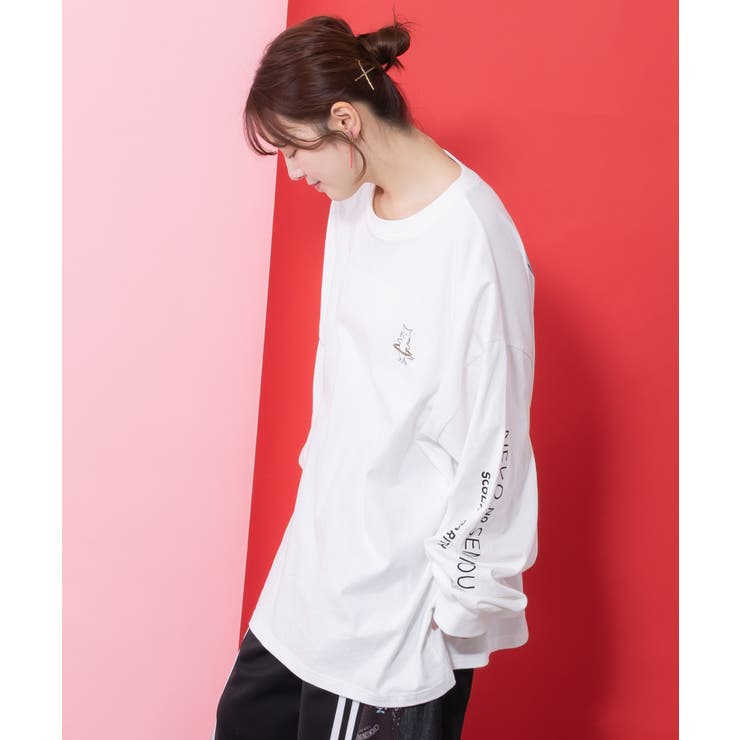 ネコの洗脳柄ロングスリーブTシャツ | ScoLar | 詳細画像10 