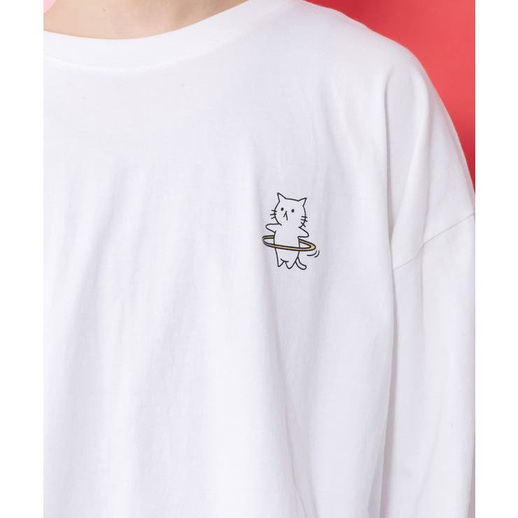 ネコの洗脳柄ロングスリーブTシャツ | ScoLar | 詳細画像5 