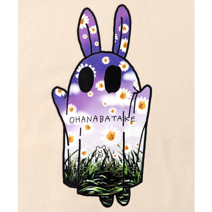 お花おばけウサギの配色裏毛パーカー | ScoLar | 詳細画像9 