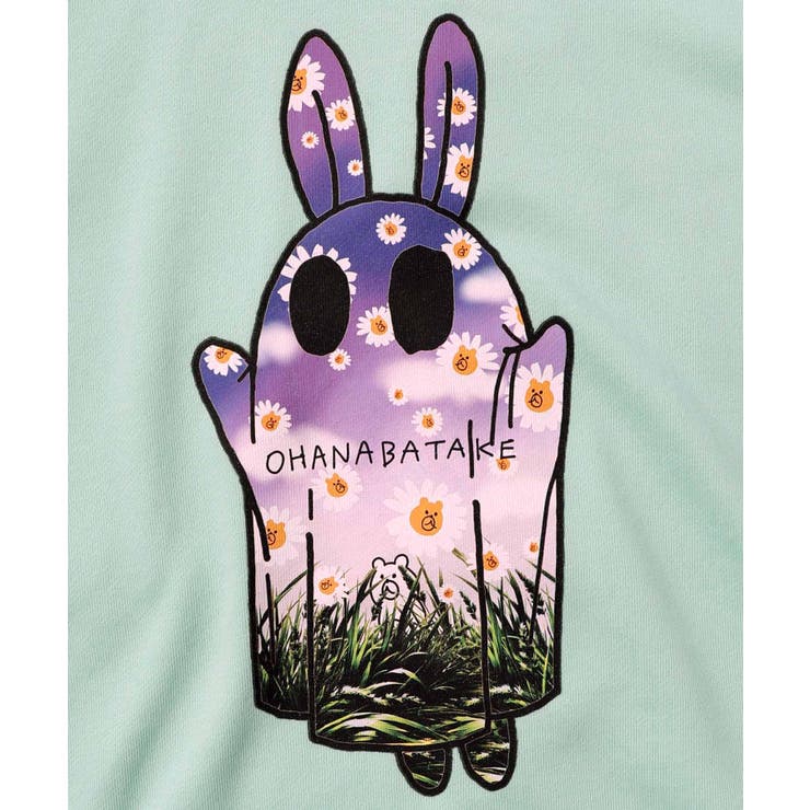 お花おばけウサギの配色裏毛パーカー | ScoLar | 詳細画像15 