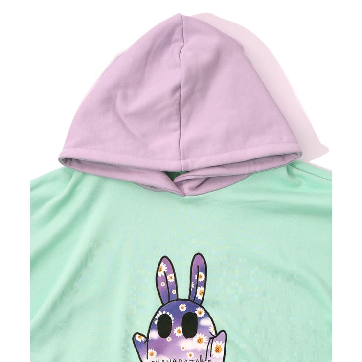 お花おばけウサギの配色裏毛パーカー | ScoLar | 詳細画像16 