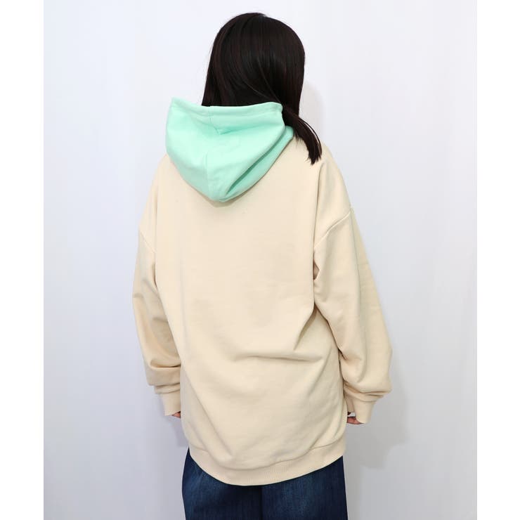 お花おばけウサギの配色裏毛パーカー | ScoLar | 詳細画像6 