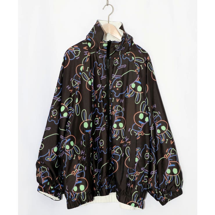 オフホワイト | 組体操クマうさぎリバーシブルワッシャーブルゾン | ScoLar