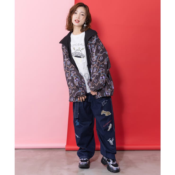 組体操クマうさぎリバーシブルワッシャーブルゾン | ScoLar | 詳細画像1 