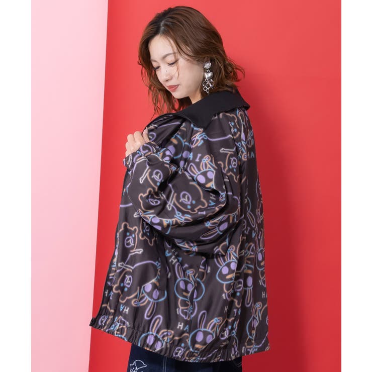 組体操クマうさぎリバーシブルワッシャーブルゾン | ScoLar | 詳細画像3 