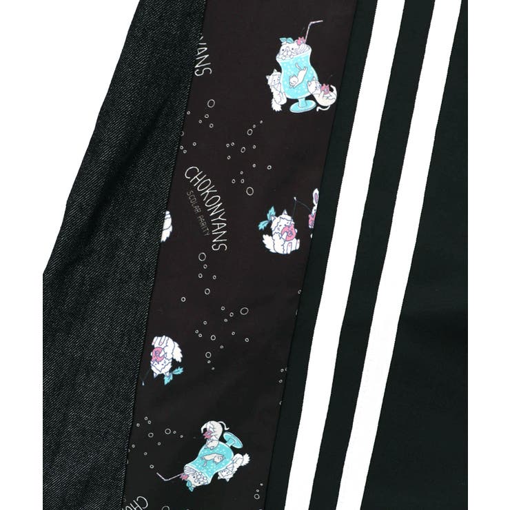 桜咲千依さんコラボ第5弾 ちょこにゃんず ジャージ×デニム切替パンツ | ScoLar | 詳細画像14 