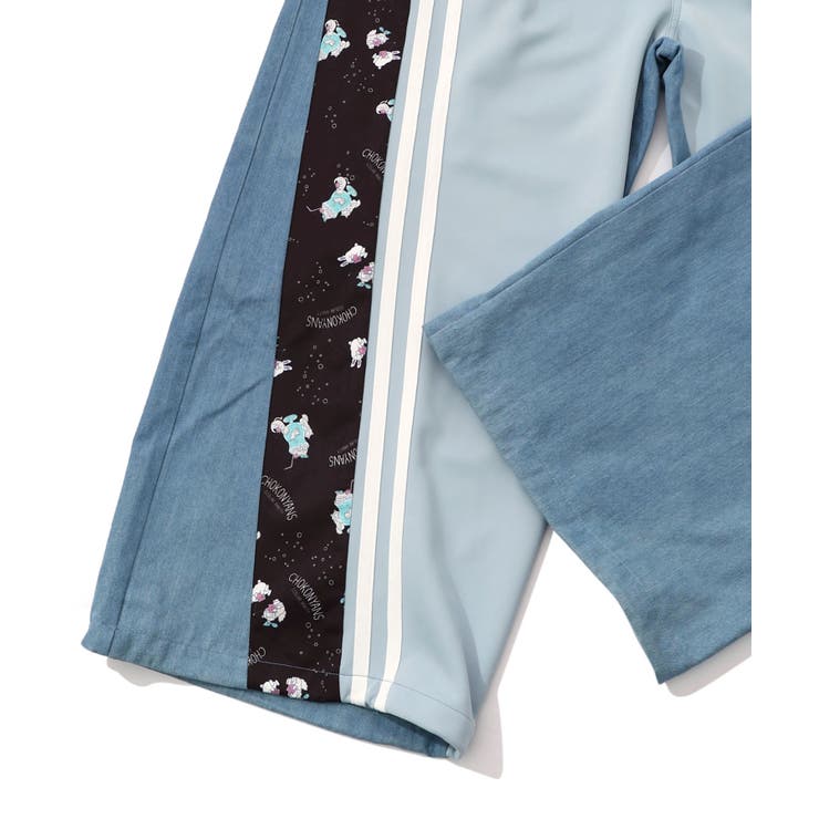 桜咲千依さんコラボ第5弾 ちょこにゃんず ジャージ×デニム切替パンツ | ScoLar | 詳細画像19 