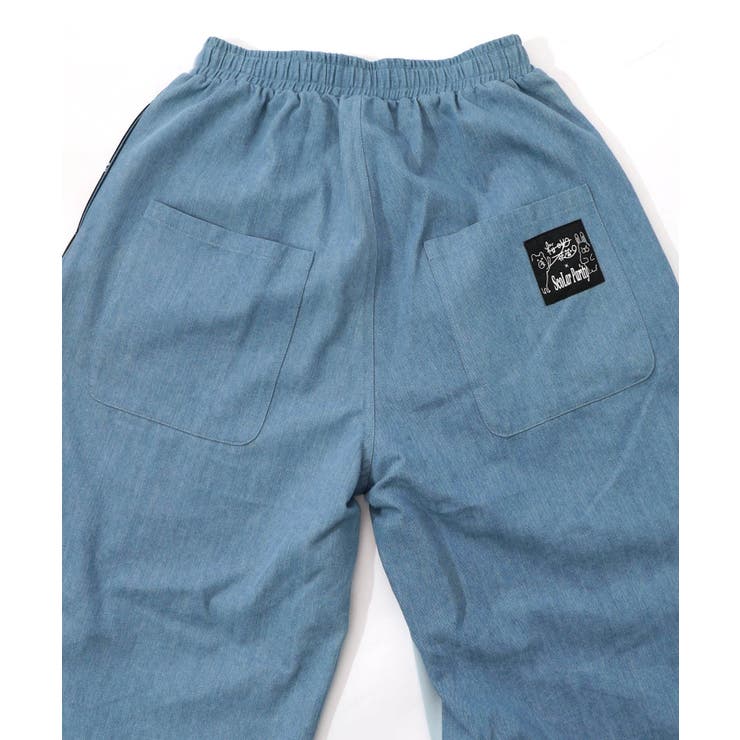 桜咲千依さんコラボ第5弾 ちょこにゃんず ジャージ×デニム切替パンツ | ScoLar | 詳細画像20 